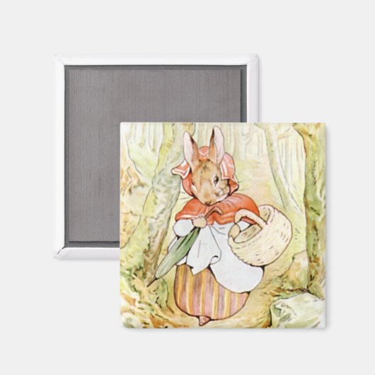 Old Mrs Rabbit (Little Red Riding Hood) (B Potter) Magnet (Vorderseite/Rückseite)