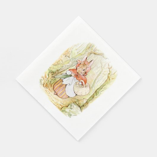 Old Mrs Rabbit (Little Red Riding Hood) (B Potter) Serviette (Ecke)