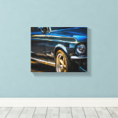 Old Muscle Classic Car Driver Drive Leinwanddruck (Insitu (Holzboden))