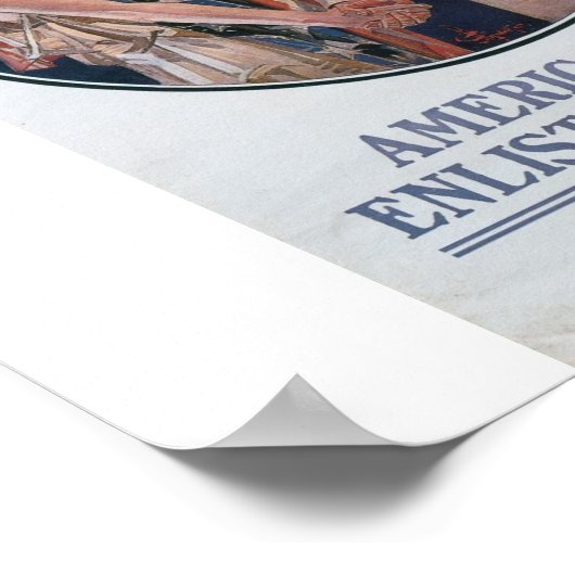 Old Navy Recruiting Poster um 1917 (Ecke)