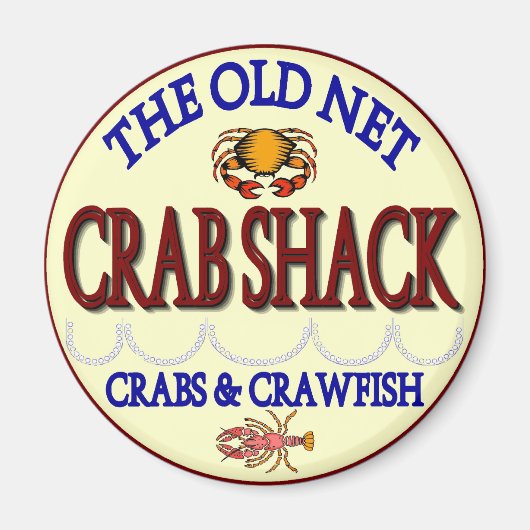 Old Net Crab Shack Logo Magnet (Vorne)