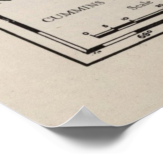 Old New Brunswick Canada Map (1925) Poster (Ecke)