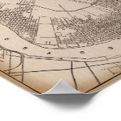 Old New Orleans 1841 Karte Poster (Ecke)