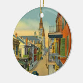 Old New Orleans French Quarter Keramikornament (Links)