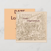 Old New Orleans Map bearbeiten Text, Party Einladung (Vorne/Hinten)
