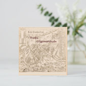 Old New Orleans Map bearbeiten Text, Party Einladung (Stehend Vorderseite)