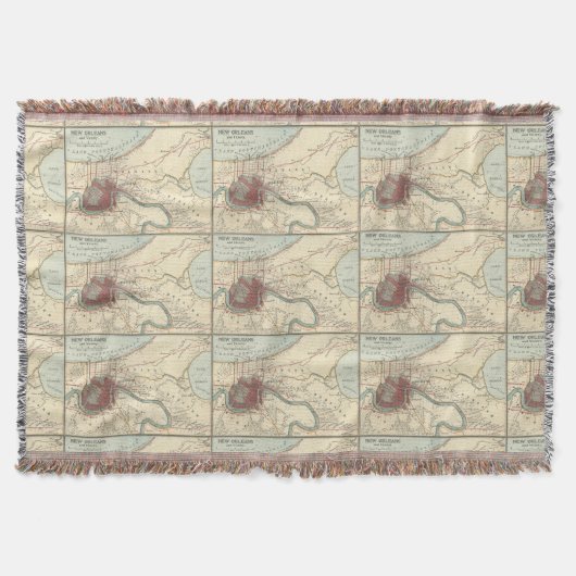Old New Orleans Map Decke (Vorderseite)