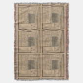 Old New Orleans Map Decke (Vorderseite Vertikal)