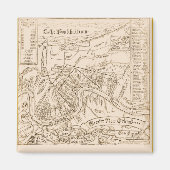 Old New Orleans Map Magnet (Vorne)