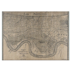 Old New Orleans Map Schneidebrett
