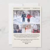 Old Newspaper Style Christmas Grußkarte Feiertagskarte (Rückseite)