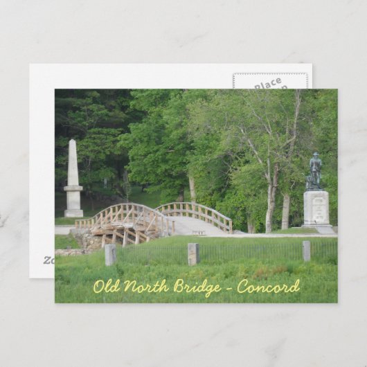 Old North Bridge, Concord, MA Postkarte (Vorne/Hinten)
