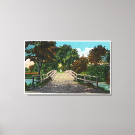 Old North Bridge View of Minute Man Statue # 2 Leinwanddruck (Vorderseite)