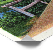 Old North Bridge View of Minute Man Statue Poster (Ecke)