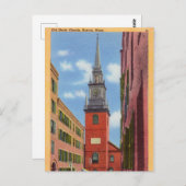 Old North Church, Boston, Massachusetts Postkarte (Vorne/Hinten)
