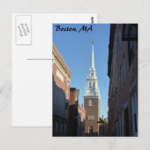 Old North Church Postkarte (Vorne/Hinten)