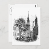 Old North Church Postkarte (Vorne/Hinten)