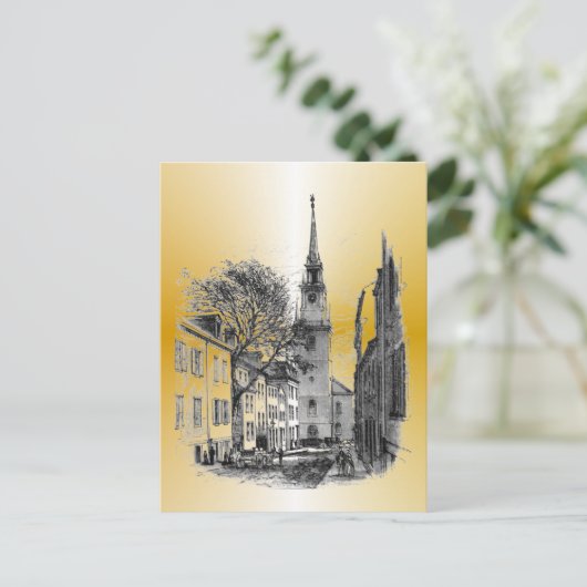 Old North Church Postkarte (Stehend Vorderseite)