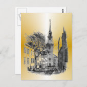 Old North Church Postkarte (Vorne/Hinten)