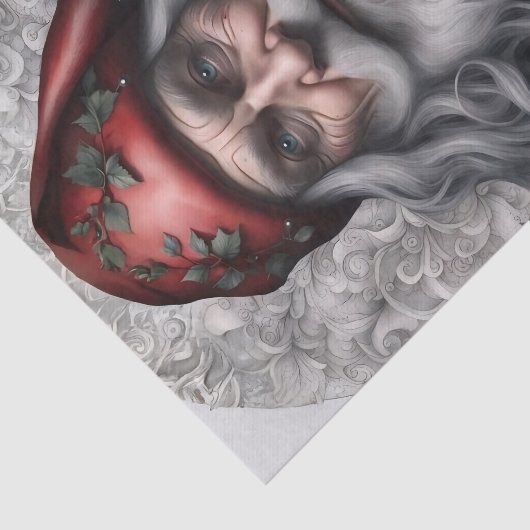 Old Nostalgic Vintage Tattoo Santa Seidenpapier (Ausschnitt)