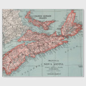 Old Nova Scotia Canada Map (1925)  Geschenkpapier (Flach)