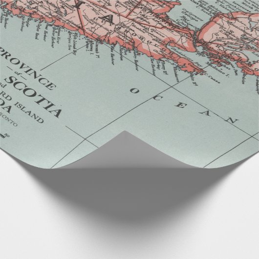 Old Nova Scotia Canada Map (1925) Geschenkpapier (Ecke)