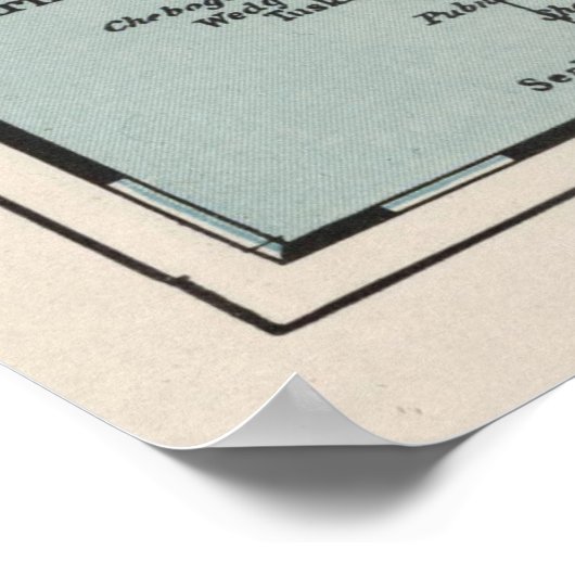 Old Nova Scotia Canada Map (1925) Poster (Ecke)