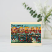 Old Ocean City NJ Postcard Postkarte (Stehend Vorderseite)