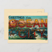 Old Ocean City NJ Postcard Postkarte (Vorne/Hinten)