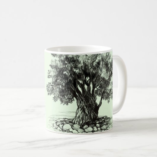 Old Olive Tree Coffee Tasse (VorderseiteRechts)