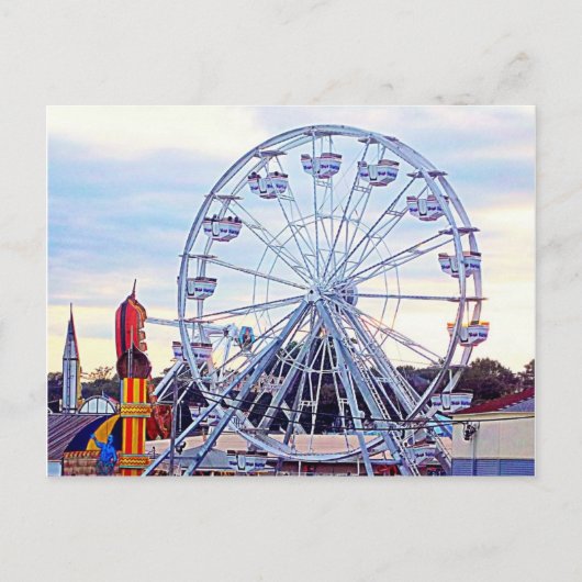 Old Orchard Beach Ferris Wheel New England Postkarte (Vorderseite)