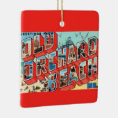 Old Orchard Beach Maine Greetings Keramikornament (Rechts)