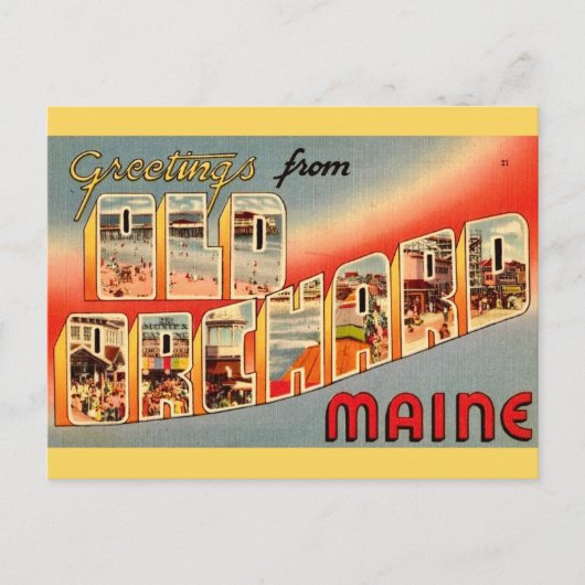 Old Orchard Beach ME  Postkarte (Vorderseite)