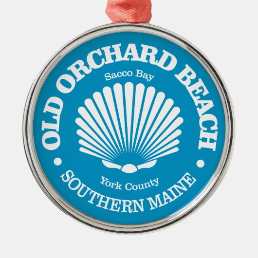 Old Orchard Beach (Muschel) Ornament Aus Metall (Vorne)