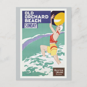 Old Orchard Beach Vintage Reise Postkarte