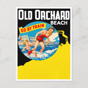 Old Orchard Beach Vintage-Reisepostkarte Postkarte