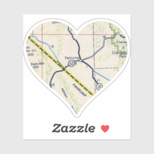 Old Pahrump NV Map Aufkleber