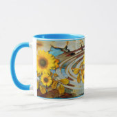OLD PAINT & SUNFLOWERS ~ Ringer-Tasse Tasse (Links)
