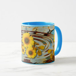 OLD PAINT & SUNFLOWERS ~ Ringer-Tasse Tasse