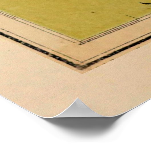 Old Palestine Physical Map (1881) Poster (Ecke)