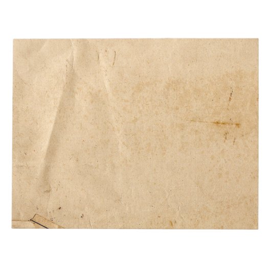 Old Paper Large Notepad Notizblock (Vorderseite)