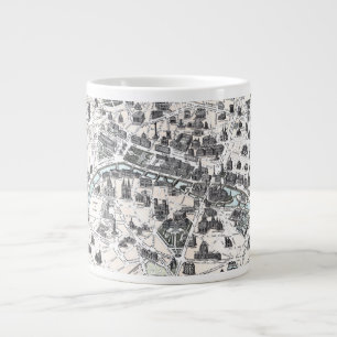 Old Paris Monuments Karte 1878 Seine Jumbo Tasse