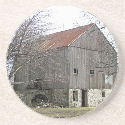 Old Pennsylvania Bank Barn Sandstein Untersetzer (Vorne)