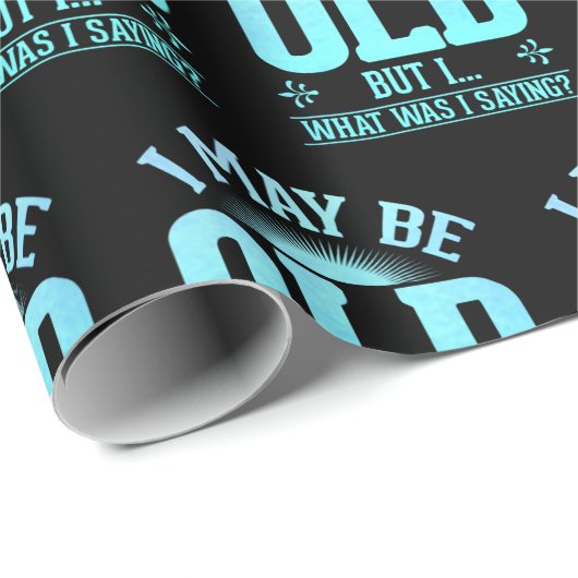 Old People Joke Men Geschenkpapier (Rolleneckpunkt)