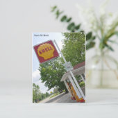 Old Petrol Station Route 66 Postkarte (Stehend Vorderseite)