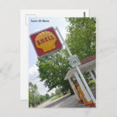 Old Petrol Station Route 66 Postkarte (Vorne/Hinten)