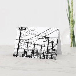 Old Phone and Power Lines Karte