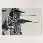 Old picture Harbor boat  Puzzle (Horizontal)