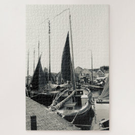 Old picture Harbor boat  Puzzle