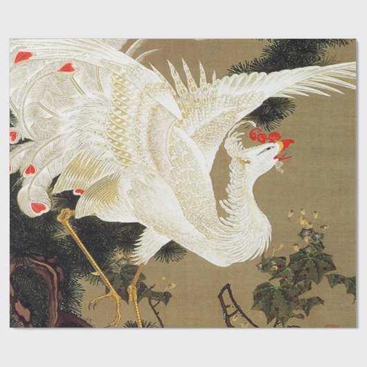 Old Pine Tree und White Phoenix von Ito Jakuchu Geschenkpapier (Flach)